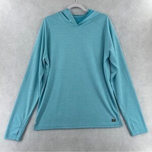 Mier Men's Lightweight Hooded Long-Sleeve Top in Aqua